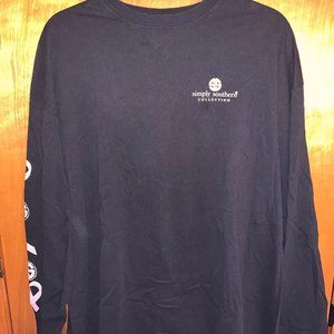 Black Simply Southern Long Sleeve Cancer Shirt